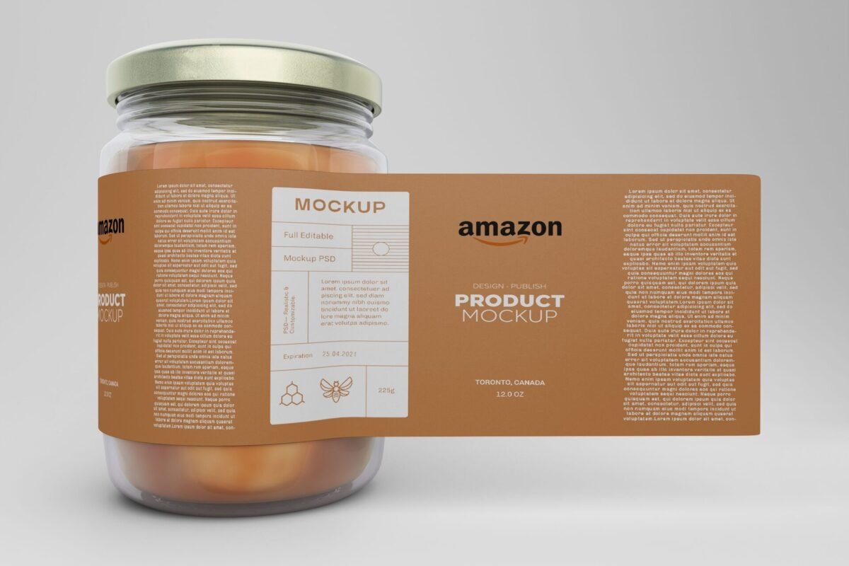 Product mockup design, mint chiller product label