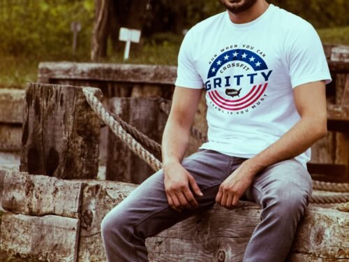 T-shirt design for CrossFit Gritty, printed shirt scene