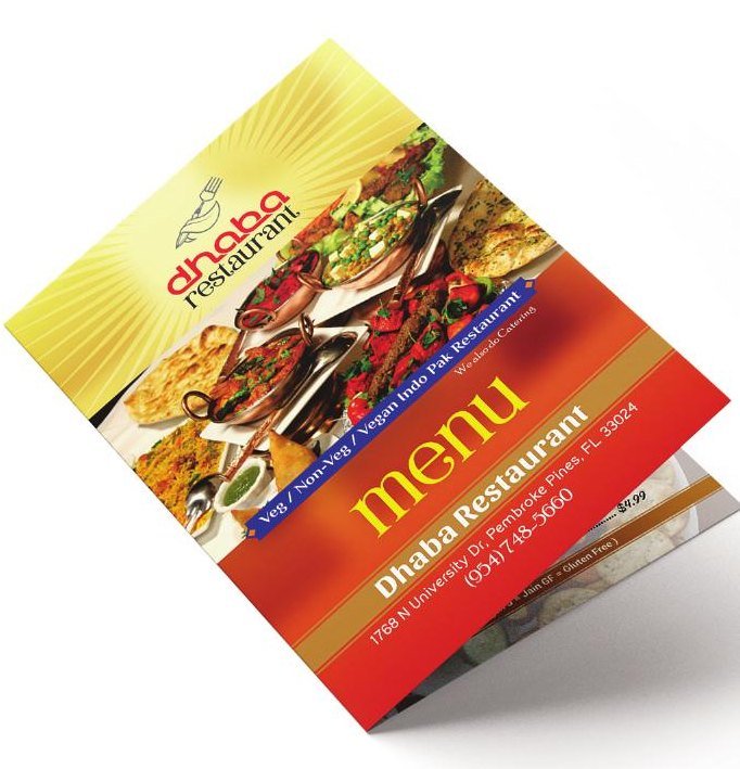 Dhaba Restaurant menu design