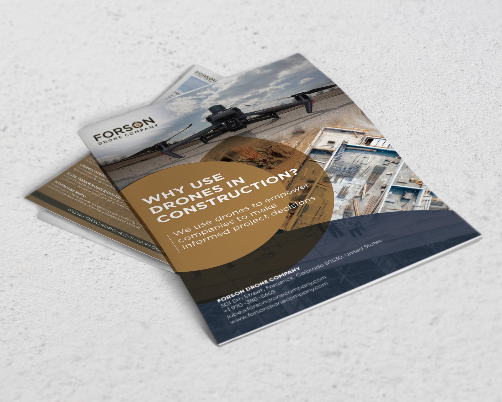 Forson Drone Company flyer mockup