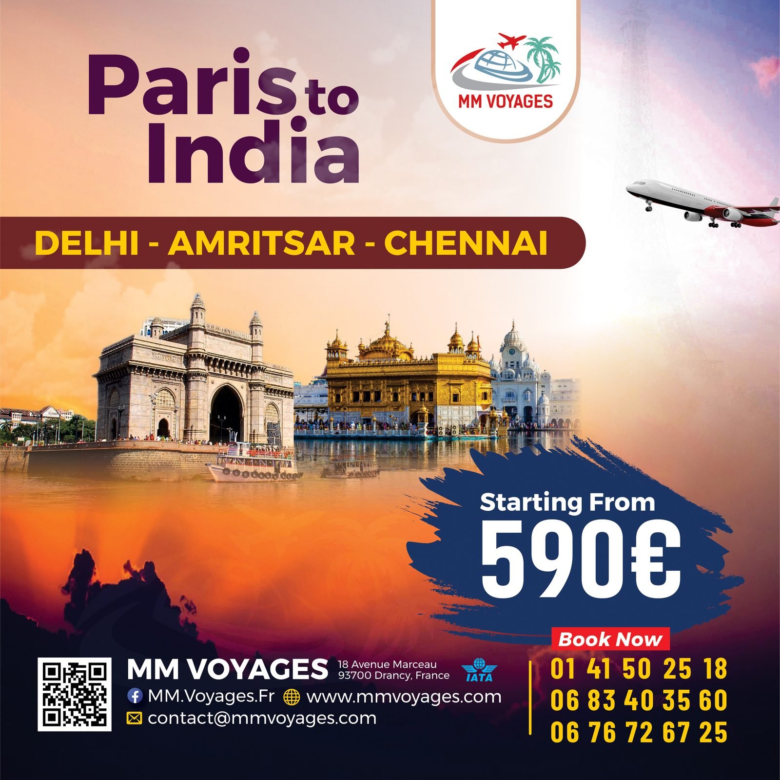 MM Voyages Paris to Pakistan social post