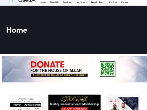 MMCC Canada website homepage