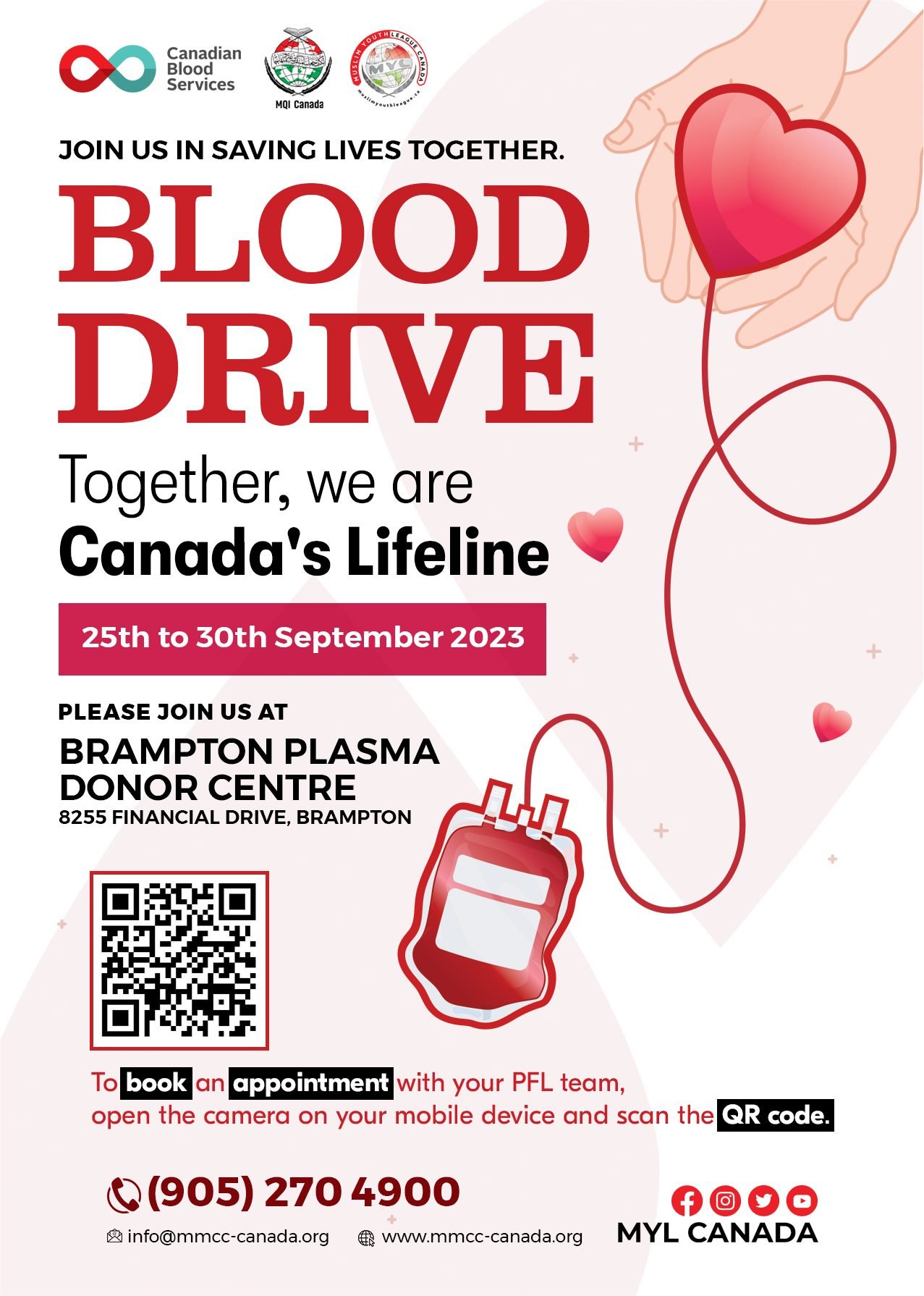 Blood Drive flyer โ Muslim Youth League Canada