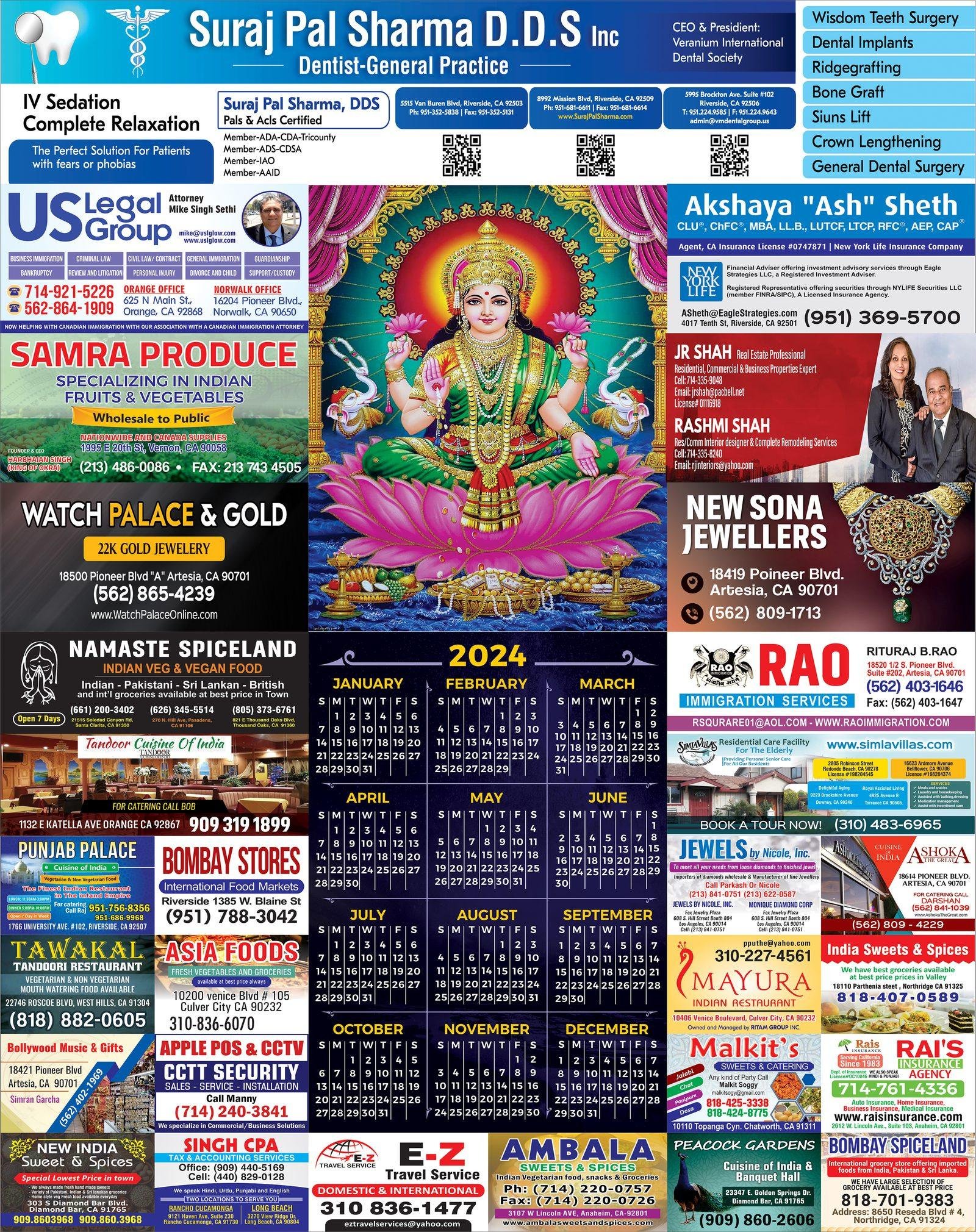 Hindu Community calendar 2024 — Rashid Malik