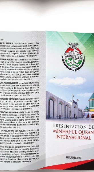 Presentación de Minhaj-ul-Quran Internacional tri-fold cover — MQI Spain