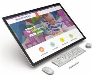 Website design for Nigi's Child Care, homepage